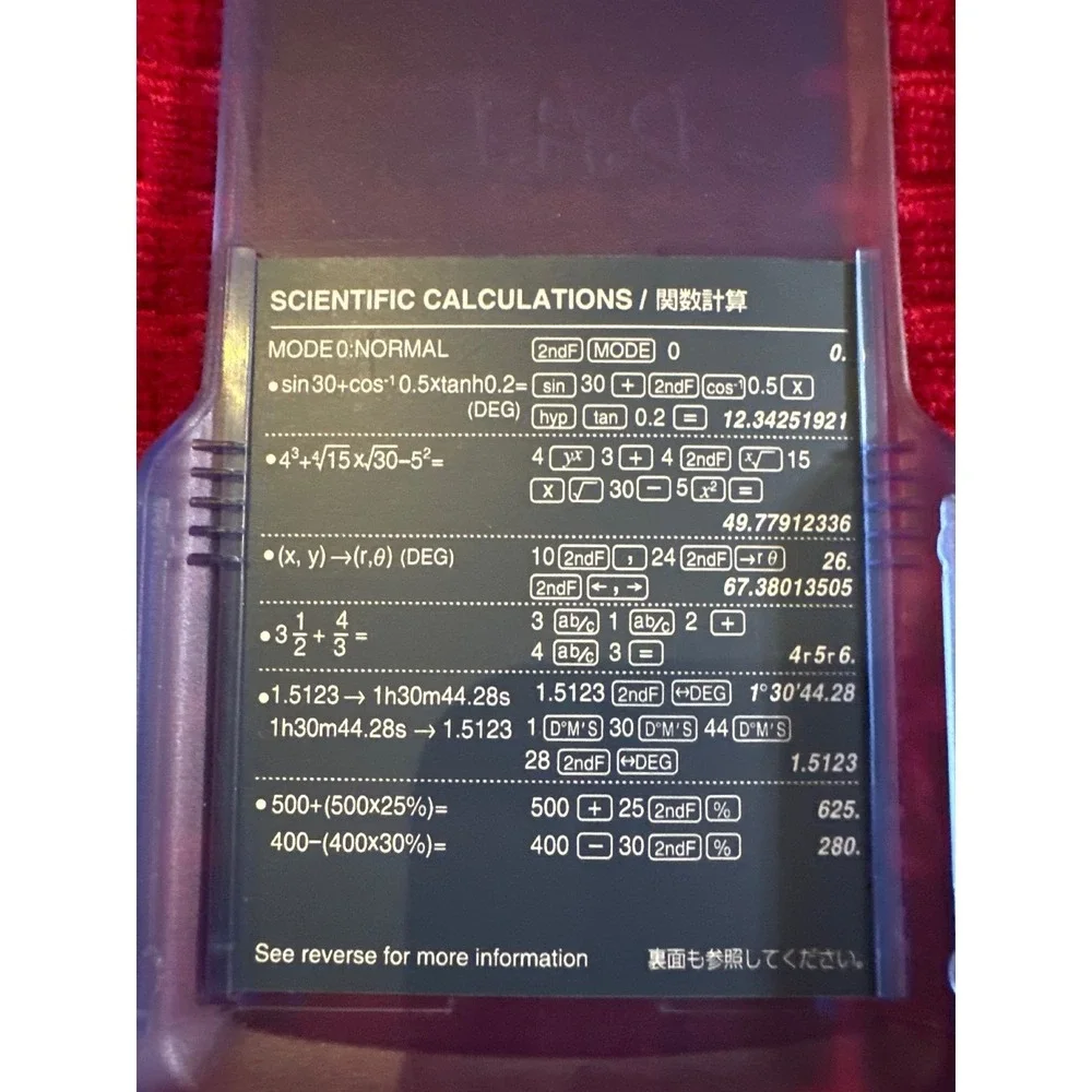 Sharp EL-531V‎ Scientific Calculator Advanced DAL Translucent Blue with Manual